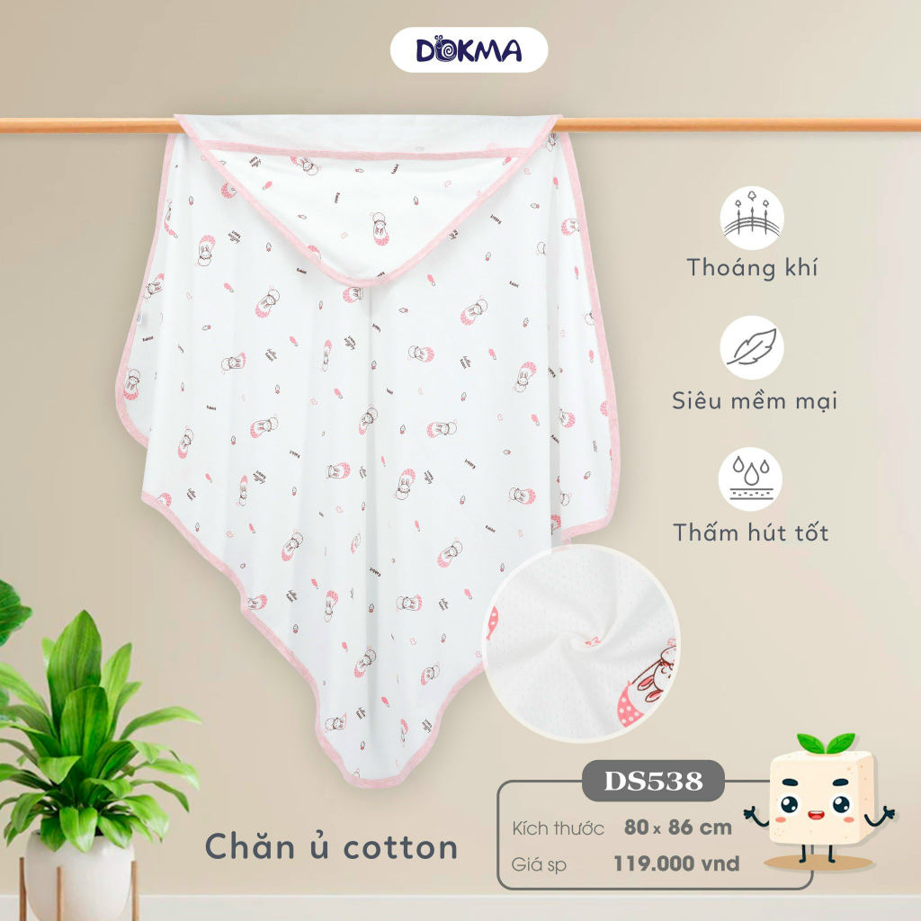 Chăn ủ cotton mềm mại Dokma DS345