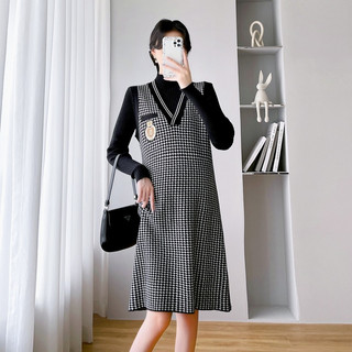 Young Mom | Set yếm bầu Y486 hàng nhập Quảng Châu cao cấp gồm áo + yếm rời chất len dày dặn