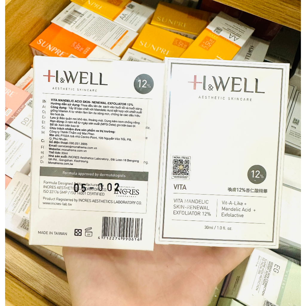 Hwell vita - SERUM LÀM SÁNG MỊN TRẺ HÓA DA HWELL VITA 12% 30ml