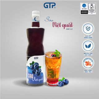 Siro Việt quất (930ml) GTP - nguyên liệu trà sữa pha chế trà trái cây, sô đa, cocktail