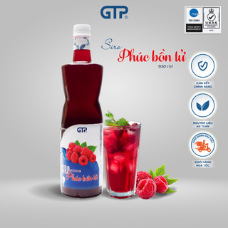 Siro Phúc bồn tử (930ml) GTP - nguyên liệu trà sữa pha chế trà trái cây, sô đa, cocktail