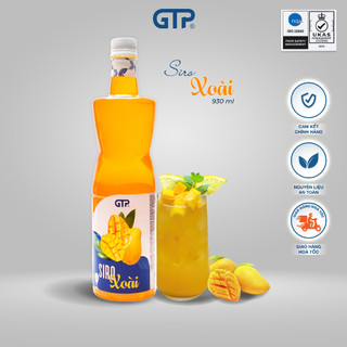 Siro Xoài (930ml) GTP - nguyên liệu trà sữa pha chế trà trái cây, sô đa, cocktail