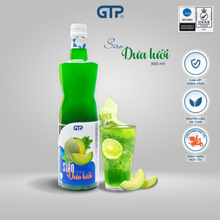 Siro Dưa lưới (930ml) GTP - nguyên liệu trà sữa pha chế trà trái cây, sô đa, cocktail