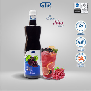 Siro Nho (930ml) GTP - nguyên liệu trà sữa pha chế trà trái cây, sô đa, cocktail