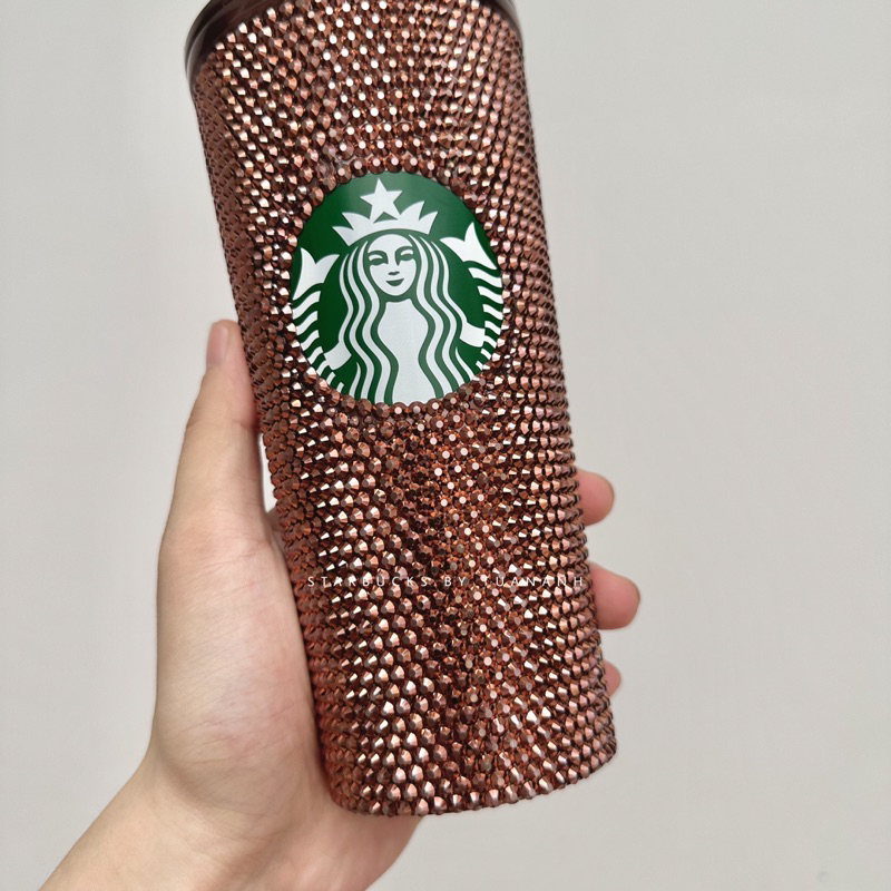 Ly Starbucks Copper Rhinestone Thailand 25th Anniversary 473ml