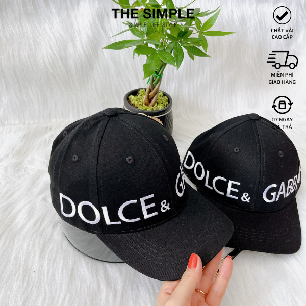 Nón lưỡi trai đen DOLCE & GABBANA  style hàng hiệu. Hàng Shop Xuất Dư The.simple 100