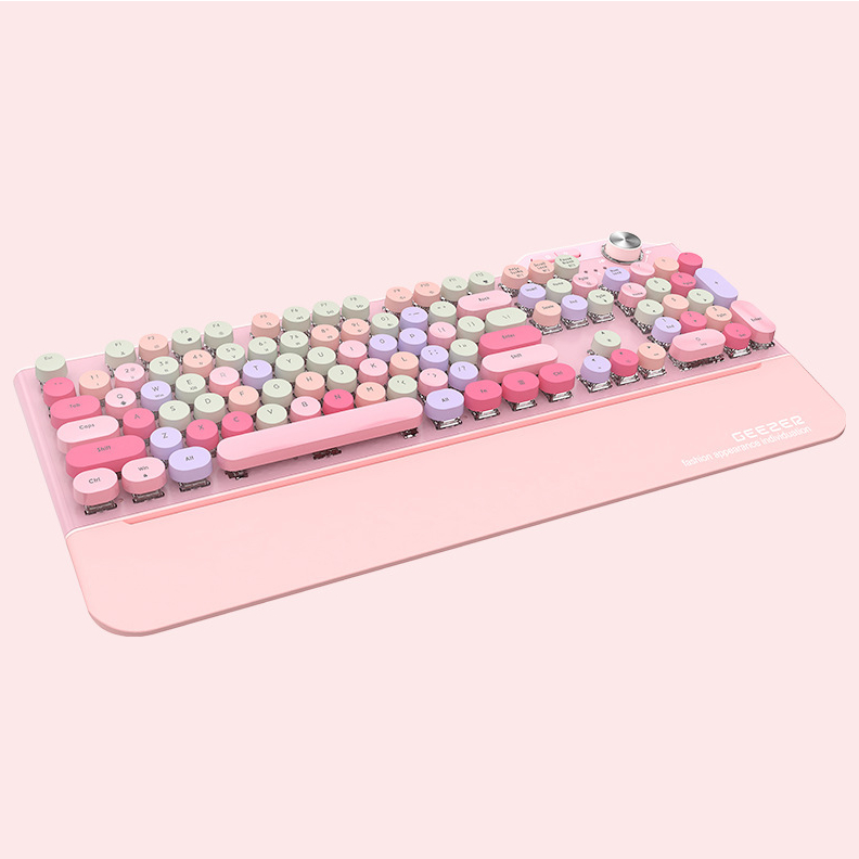 Bàn phím cơ không dây MOFii Geezer G7, kèm lót và kê tay. 3 Chế độ kết nối. Pin sạc. Xuyên LED. Mẫu mới chính hãng