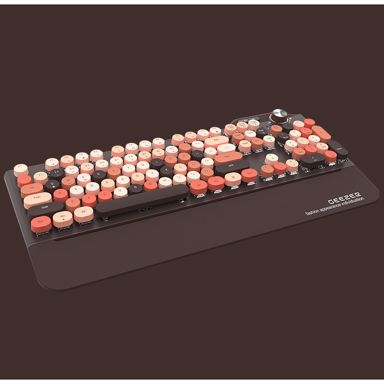 Bàn phím cơ không dây MOFii Geezer G7, kèm lót và kê tay. 3 Chế độ kết nối. Pin sạc. Xuyên LED. Mẫu mới chính hãng