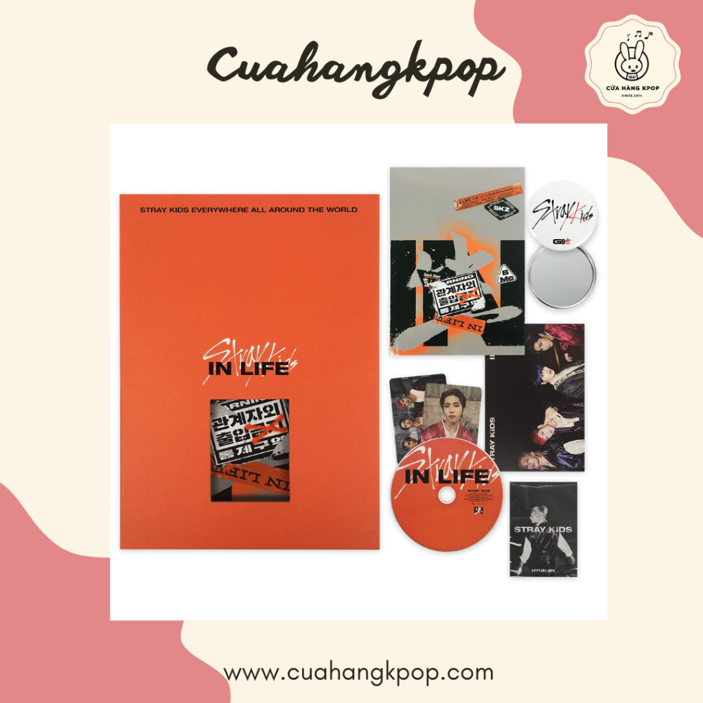 Album Stray Kids - In Life màu vàng và cam