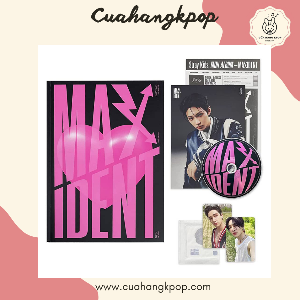 Album Stray kids - Maxident màu hồng