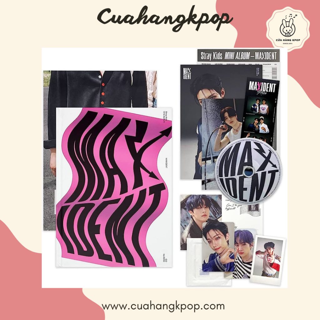 Album Stray kids - Maxident màu hồng