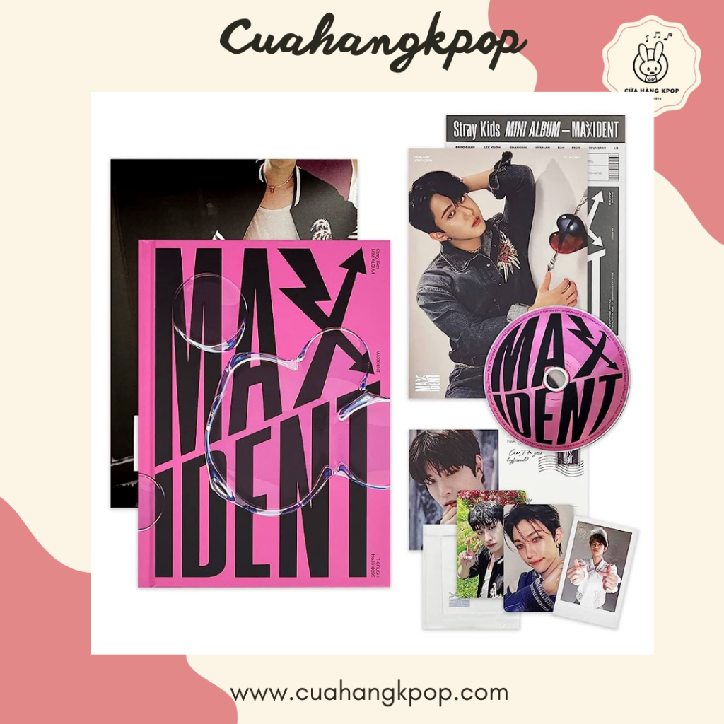Album Stray kids - Maxident màu hồng