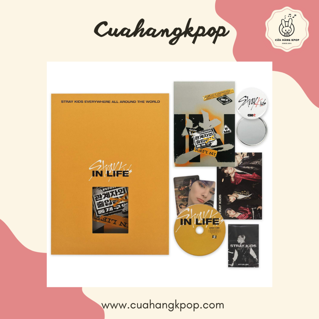 Album Stray Kids - In Life màu vàng và cam