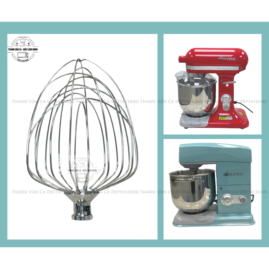 Phới lồng Đánh trứng, Đánh kem máy JOLY 7L (Có sẵn tại Hà Nội)