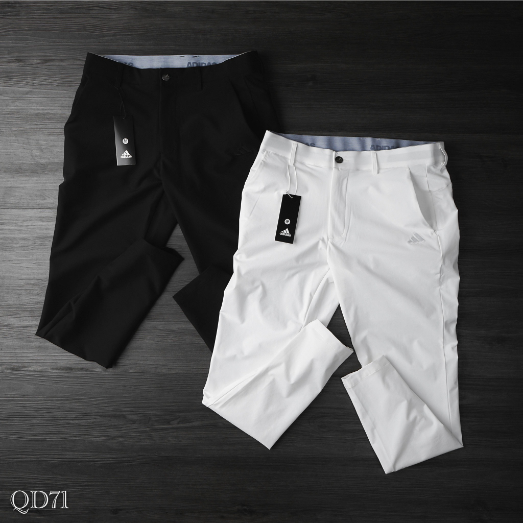 Quần Dài Golf Nam QD71 In Viền Lưng Hãng Adidas Túi Nắp Sau 4 Màu Chuẩn Form Xịn