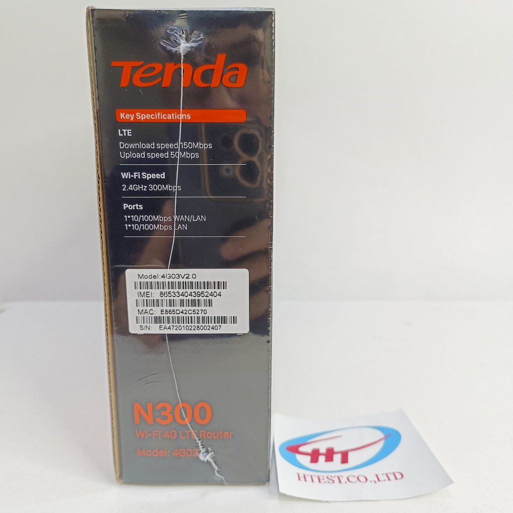 Router - Bộ phát Wifi N300 dùng Sim 4G LTE TENDA 4G03 - 300Mbps, hổ trợ 32 user - Hàng chính hãng