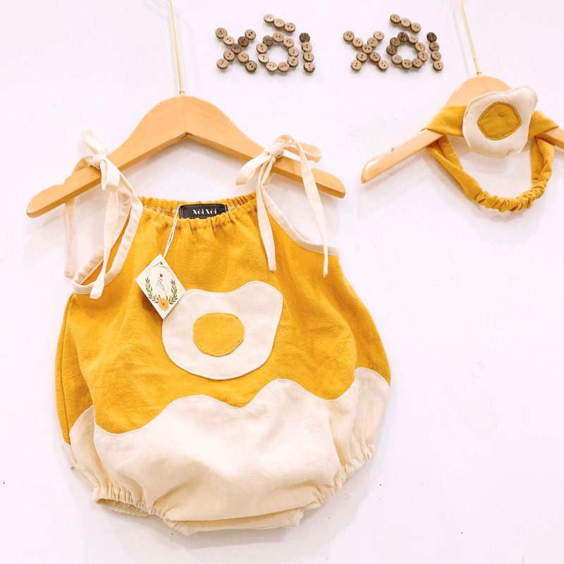 Bộ body xinh - bodysuit hình ốp la cho bé gái Xòi Xòi- Hình & Video thật