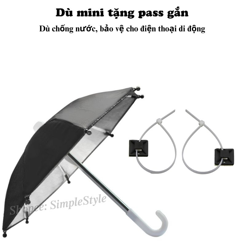 Dù Mini Che Nắng, Mưa Điện Thoại Trên Xe Máy Nhiều Màu Sắc (Sản Phẩm Không Kèm Giá Đỡ) | BigBuy360 - bigbuy360.vn