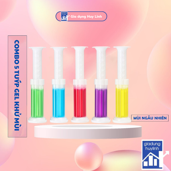 Combo 5 tuýp gel khử trùng bồn cầu diệt khuẩn toilet hình bông hoa siêu thơm (GH06)