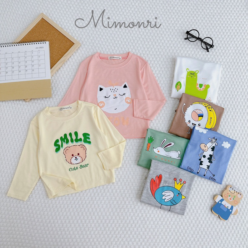 ÁO THUN LẠNH DÀI TAY HOẠT HÌNH CHO BÉ