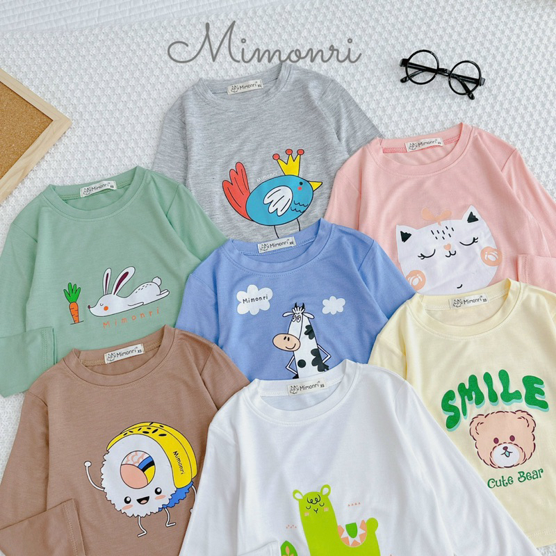 ÁO THUN LẠNH DÀI TAY HOẠT HÌNH CHO BÉ