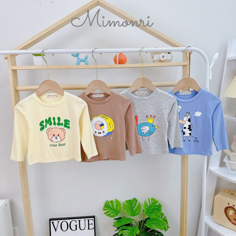 ÁO THUN LẠNH DÀI TAY HOẠT HÌNH CHO BÉ