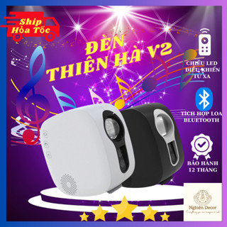 Đèn Thiên Hà V2, Đèn V2 Chiếu Sao, Đèn Nền Bay Phòng Có Loa Bluetooth Nháy Theo Nhạc