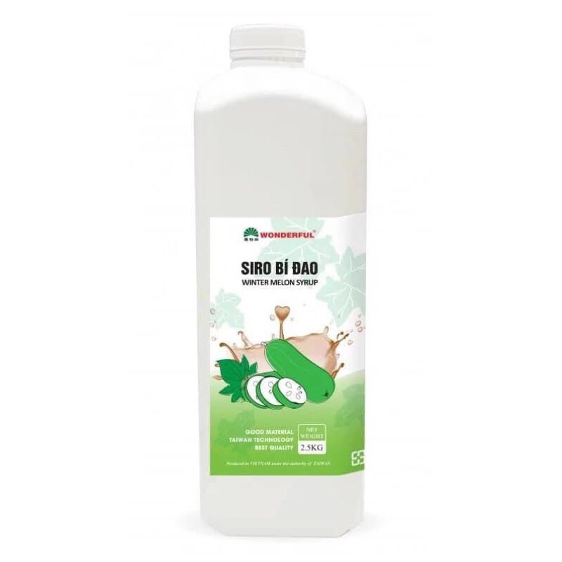 Siro Syup Bí Đao Wonderful Can 2,5 Lít Làm Trà Sữa Cốt Bí Đao Hạt Chia Bột Thạch Sương Sáo Đen