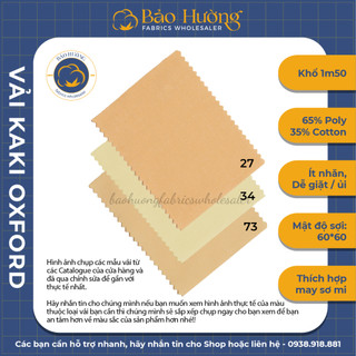 Vải kate oxford _ khổ 1m50 _ phần g