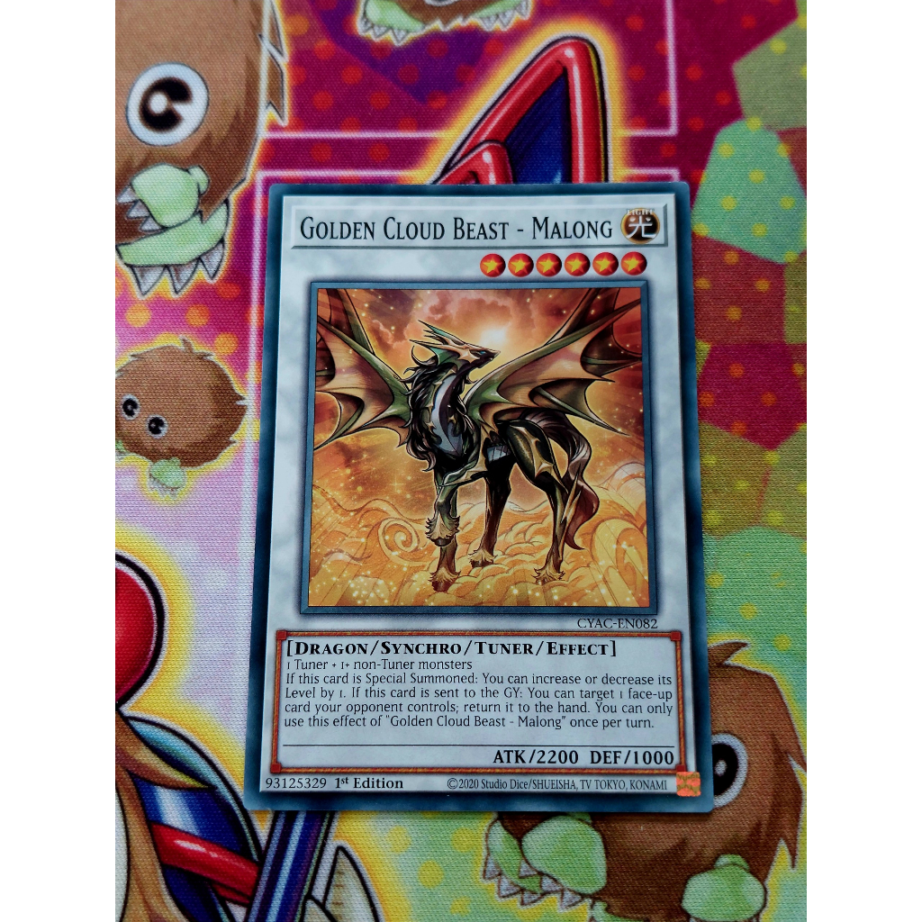 Thẻ Bài Yugioh Monster Golden Cloud Beast - Malong- Common
