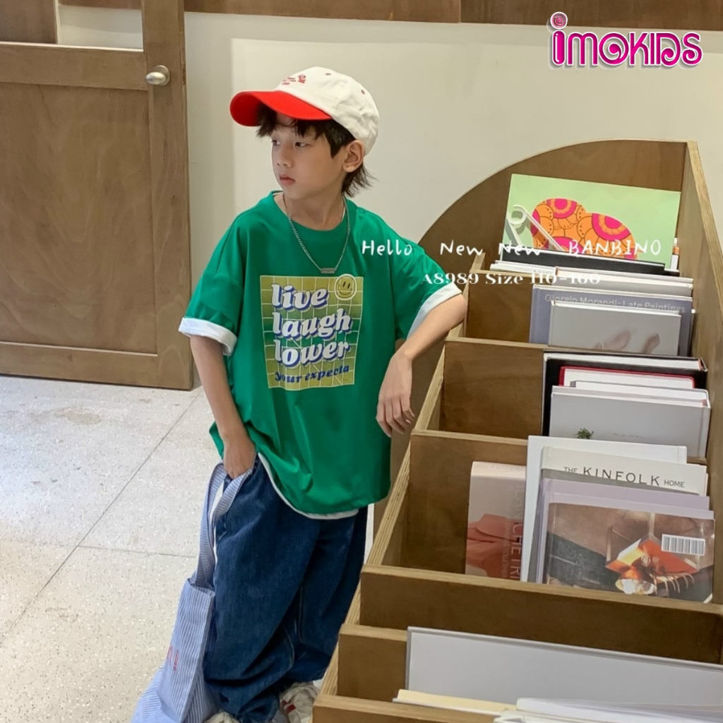 Áo thun bé trai size đại Banbino 18kg-45kg áo cộc tay cho bé cao cấp chất thun cao cấp co giãn thoải mái thời trang qate