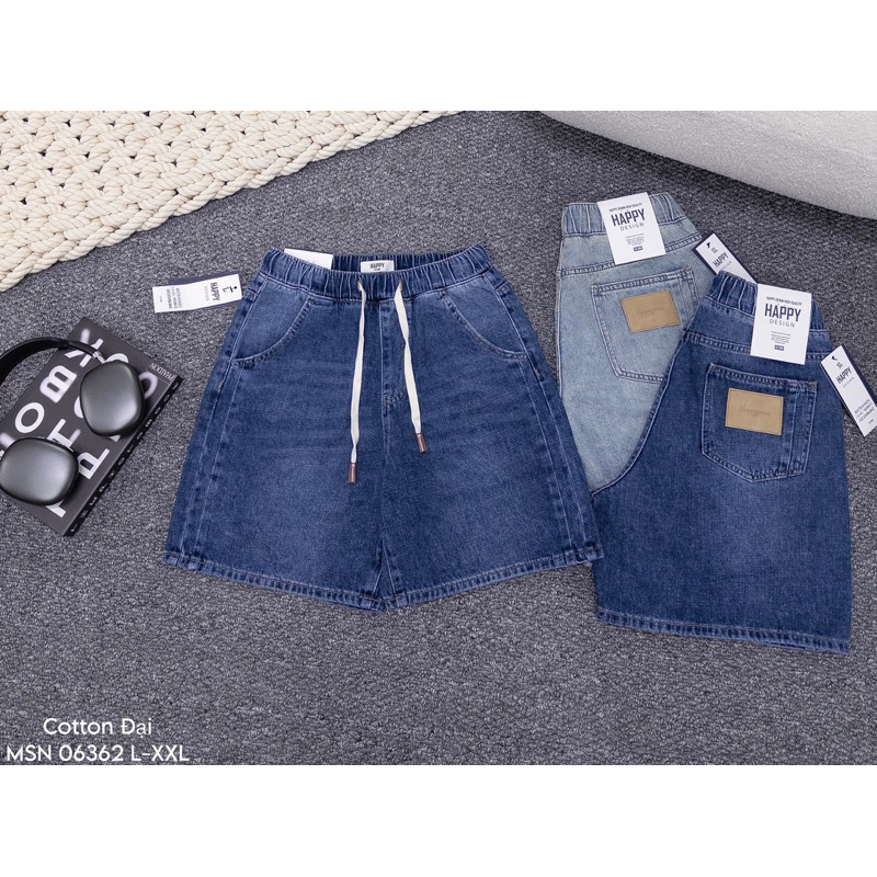 Quần đùi jean lưng thun bigsize