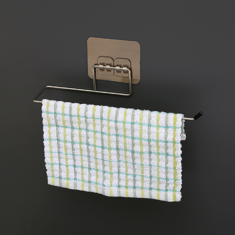 Móc dán tường treo cuộn giấy vệ sinh nhà tắm, móc inox treo cuộn khăn giấy lau bếp, treo khăn mặt, khăn tắm