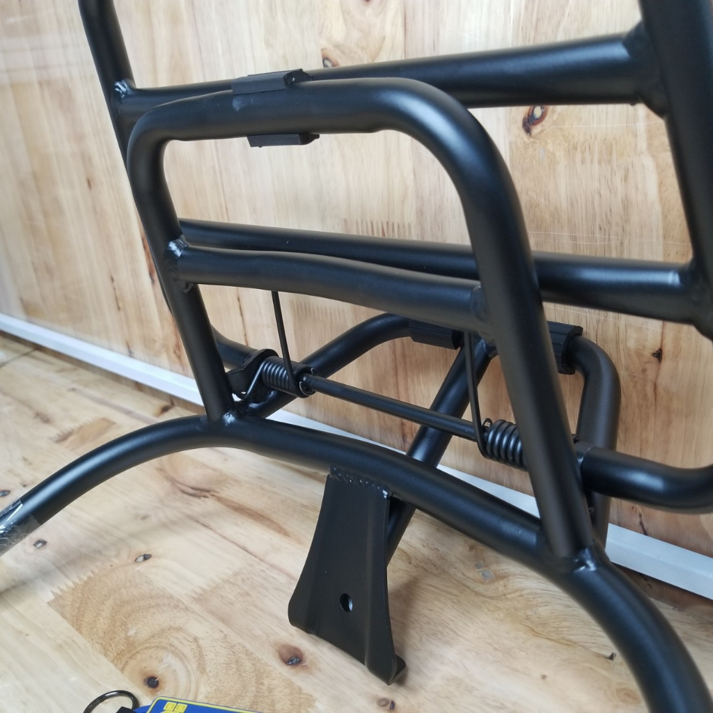Quai yên tựa lưng màu đen sơn tĩnh điện gắn cho Vespa Print