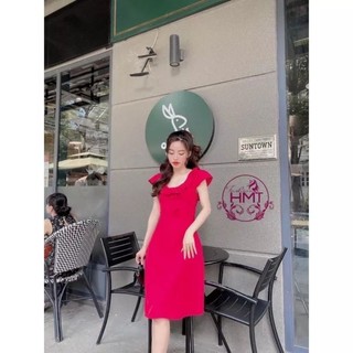 đầm nữ mới màu đỏ
