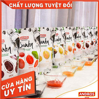 Mứt trái cây giành cho pha chế andros chunky gói 1kg - có xác quả nhiều