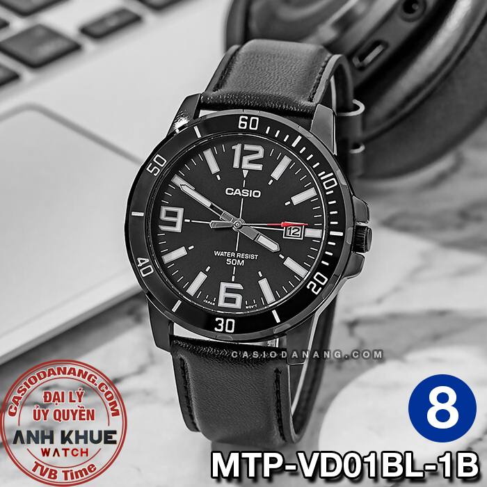 Đồng hồ nam dây da Casio chính hãng Anh Khuê MTP-VD01 Series