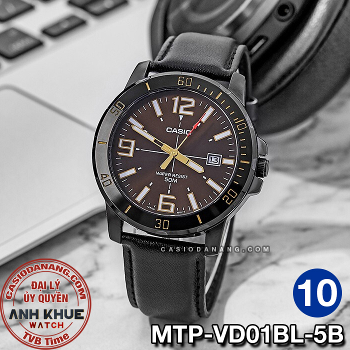 Đồng hồ nam dây da Casio chính hãng Anh Khuê MTP-VD01 Series