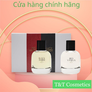 Set nước hoa zara black amber + red vanilla 90mlx2
