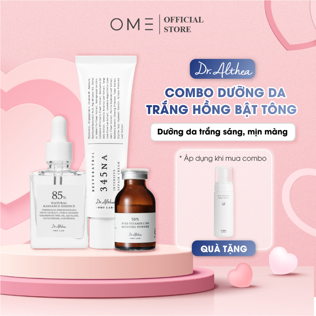 Bộ Sản Phẩm Combo Dưỡng Da Trắng Hồng Mờ Thâm Nám Dr.Althea [XEM KỸ PHÂN LOẠI KHI ĐẶT HÀNG]