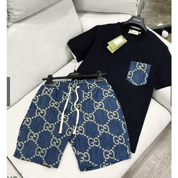 Bộ Quần Áo Thun GC Có Túi Ngắn Tay, Bộ Thể Thao Nam Mùa Hè - AK53