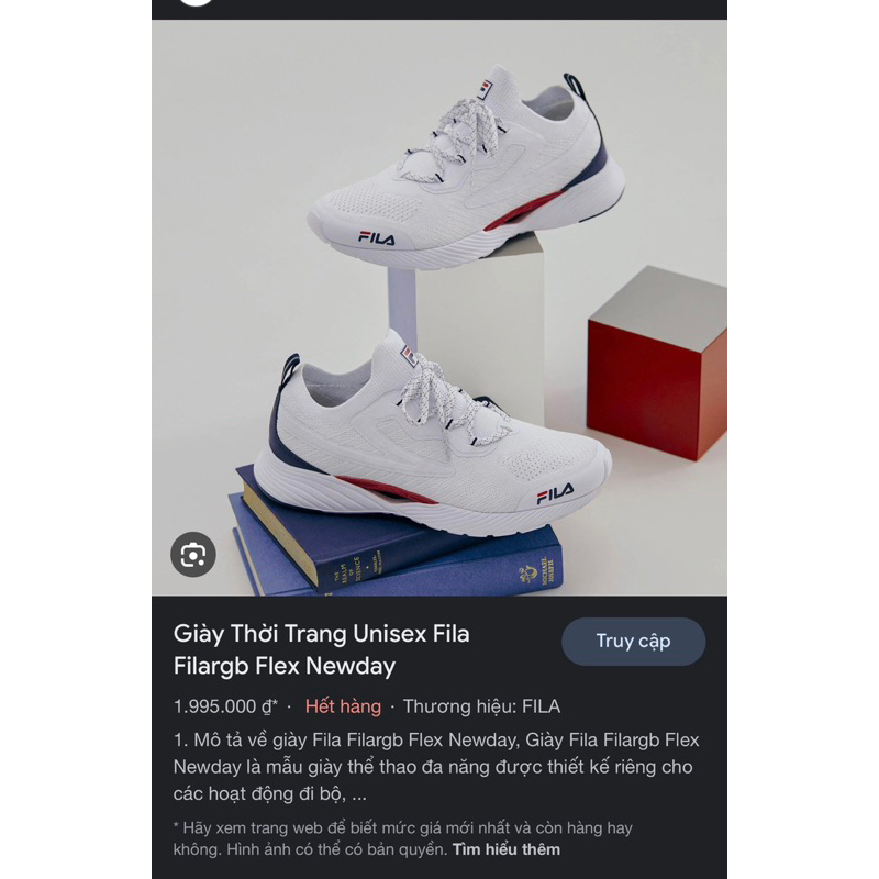 Giày Thời Trang Unisex Fila Filargb Flex Newday-size40