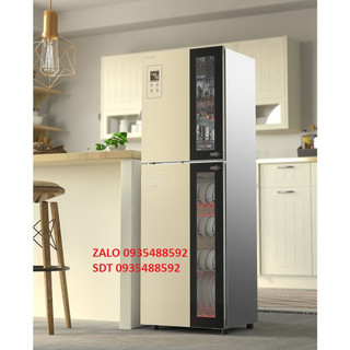 Tủ sấy chén bát 210L khử khuẩn uv & ozone-2 tầng 6 khay sấy tiện dụng-Bảo hành 12 tháng