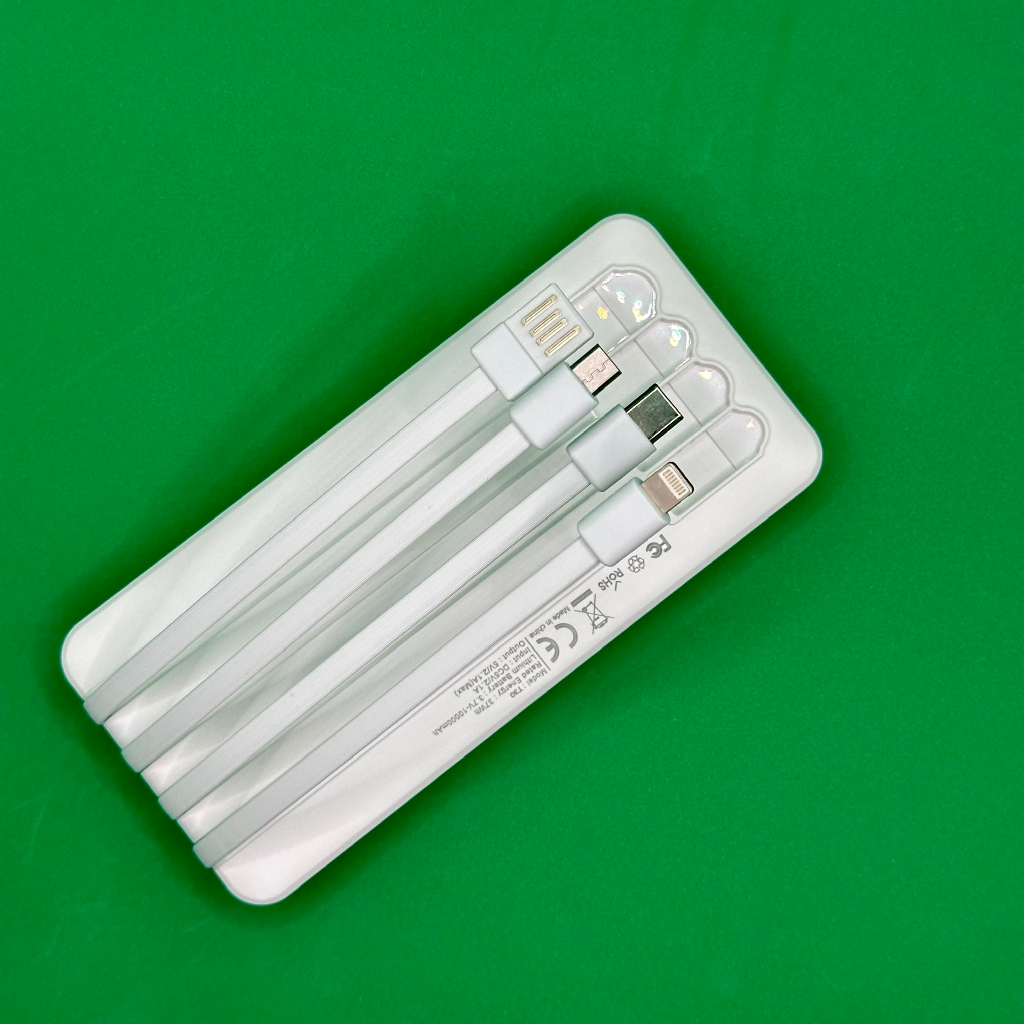 Pin Sạc Dự Phòng PIPIPOLO T30 10000mAh Tích Hợp Sẵn 4 Dây Cáp Sạc
