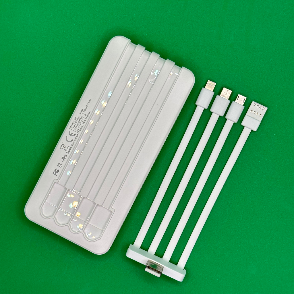 Pin Sạc Dự Phòng PIPIPOLO T30 10000mAh Tích Hợp Sẵn 4 Dây Cáp Sạc