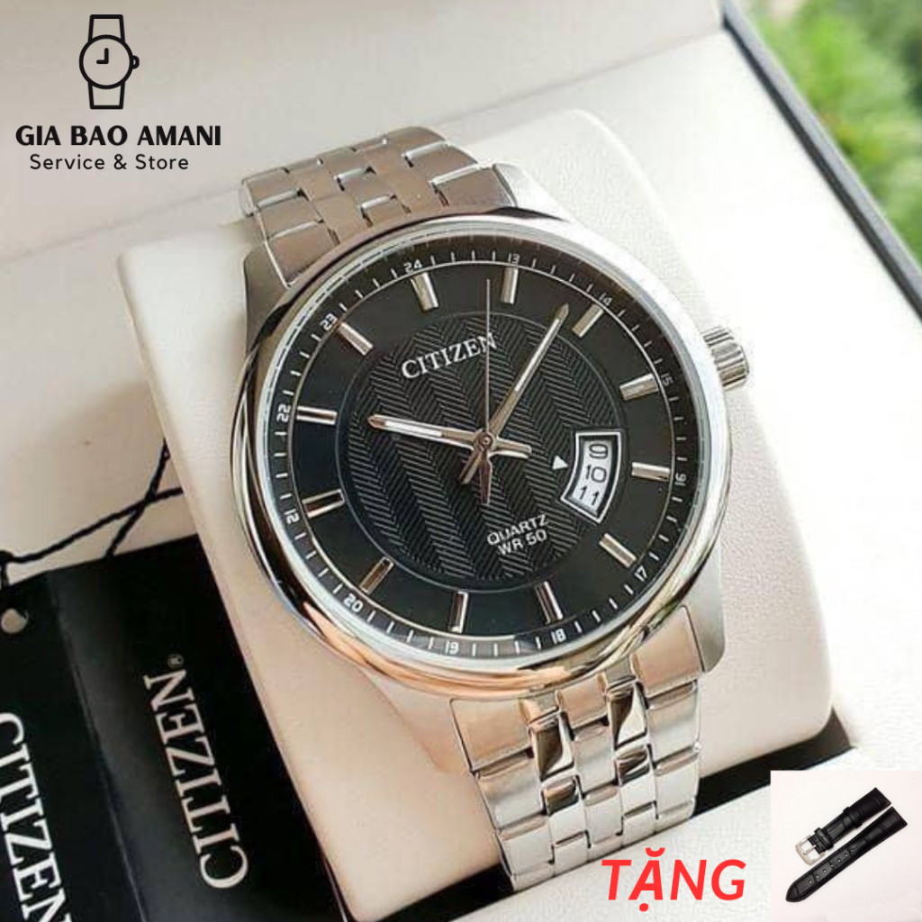 Đồng Hồ Nam CITIZEN Quartz BI1050-81E Chính Hãng Tặng Dây Da Cao Cấp