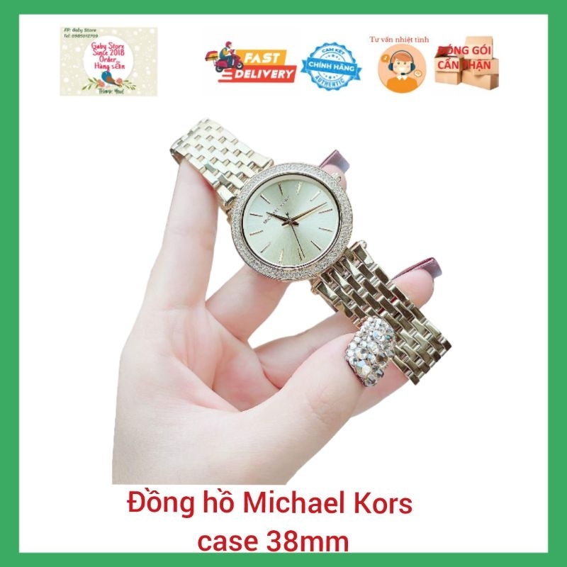 Đồng Hồ MK nữ dây kim loại case 38mm