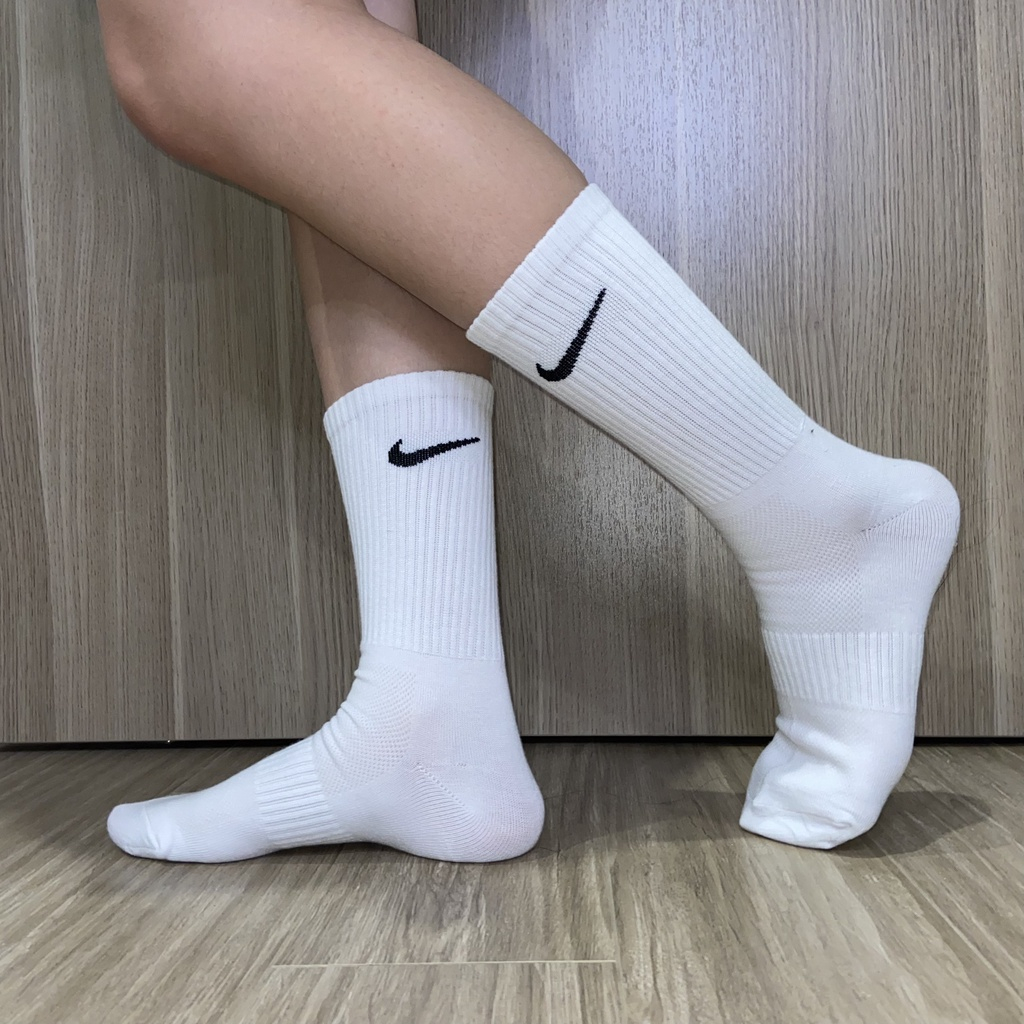 Tất Vớ Nike Nam Nữ Cổ Cao Cổ trung Cổ Ngắn Thể Thao Hai Màu Đen Trắng