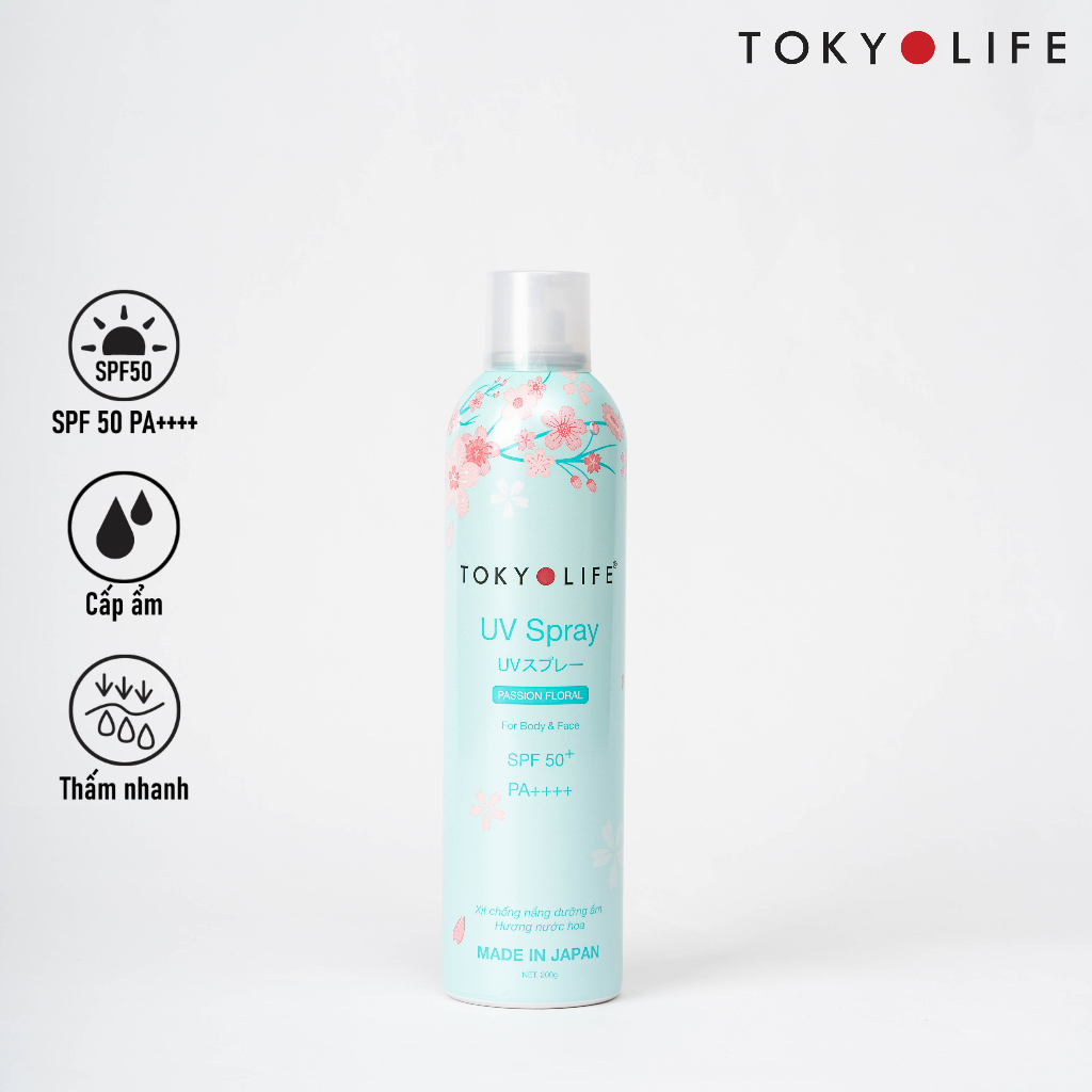 Xịt chống nắng dưỡng ẩm Hương nước hoa TOKYOLIFE 200g