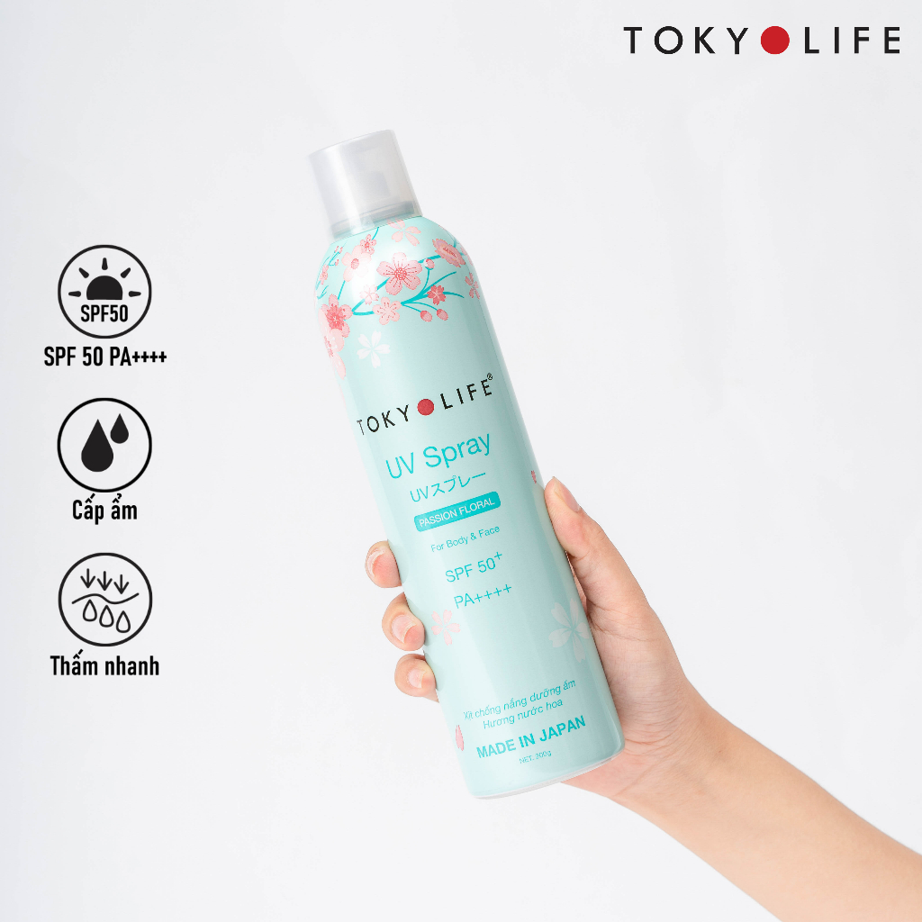Xịt chống nắng dưỡng ẩm Hương nước hoa TOKYOLIFE 200g